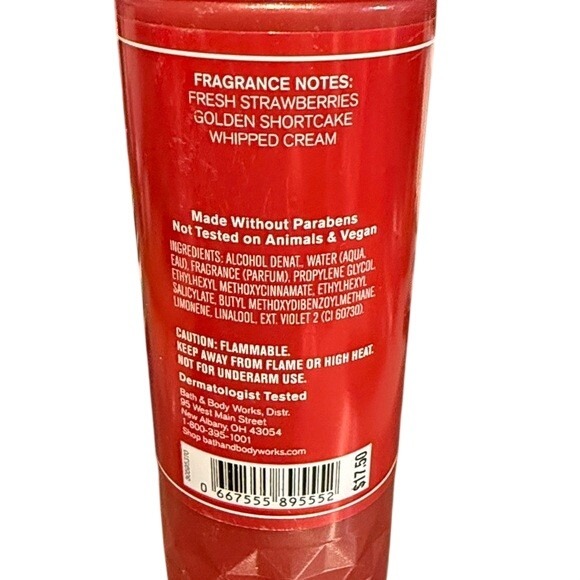 Bath Body Works Strawberry Pound Cake Fine Fragrance Mist 8 fl oz 236 mL Red - Picture 3 of 4